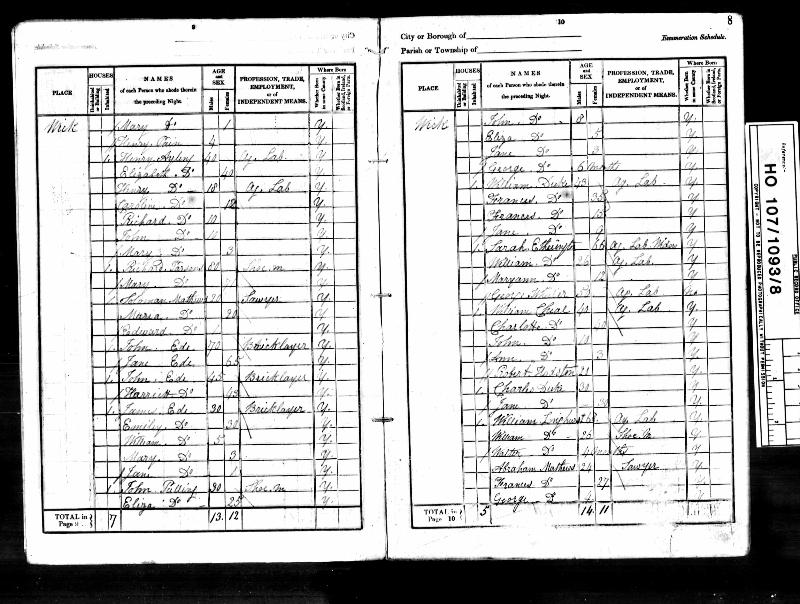 Carey (Maria Rippington) 1841 Census